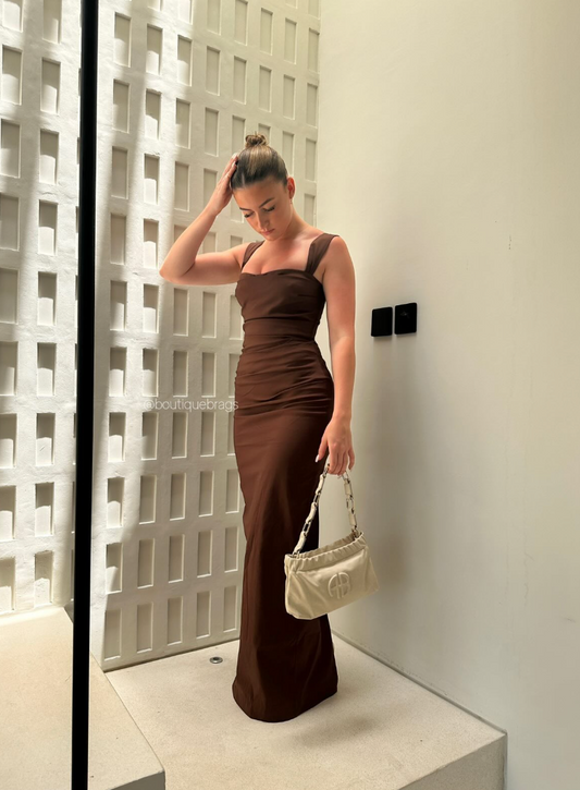 SIR the Label Dahlia Balconette Maxi Brown