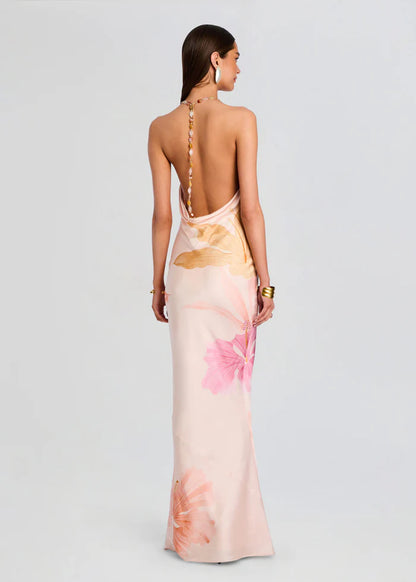 Retrofete Padma Peche Primavera Gown