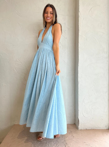 SALE Palm Noosa Checkmate Halter Maxi