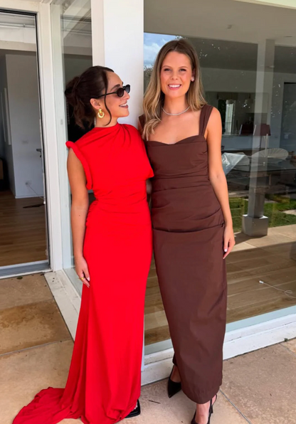 SIR the Label Dahlia Balconette Maxi Brown