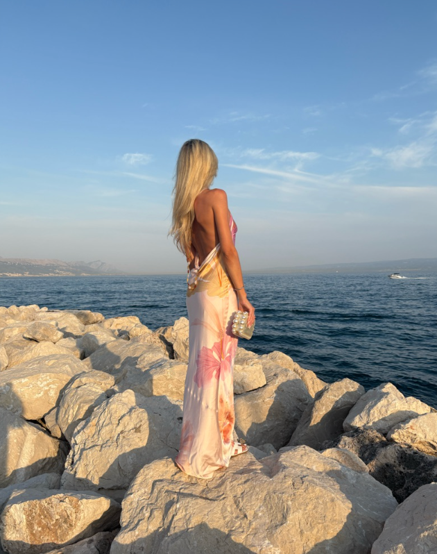 Retrofete Padma Peche Primavera Gown