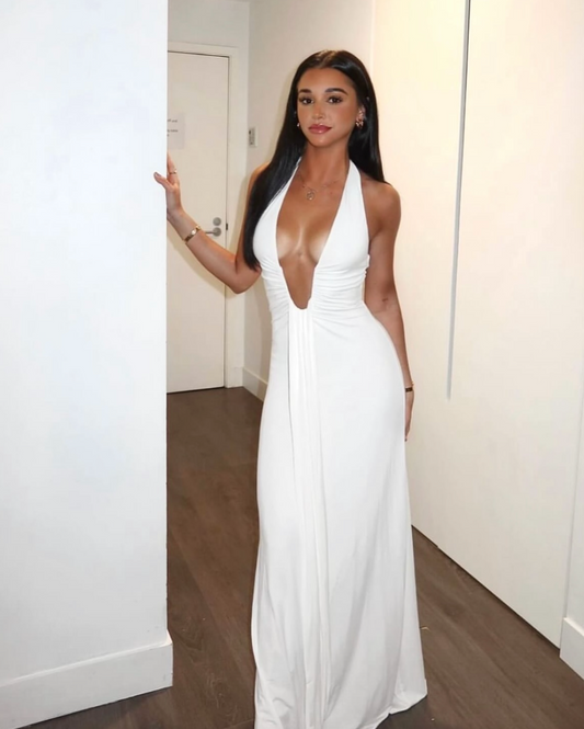 MISHA Collection Jennifer Cupro Maxi White