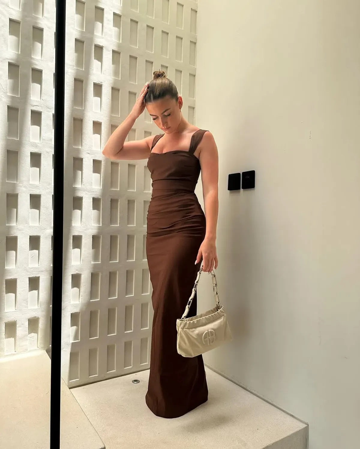 SIR the Label Dahlia Balconette Maxi Brown